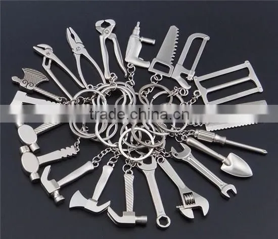 Cheap silver metal zinc alloy nickle free wrench keychain