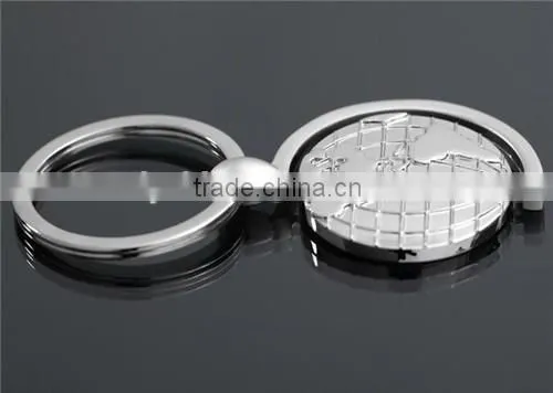Fashion men's round zinc alloy personalized keychain