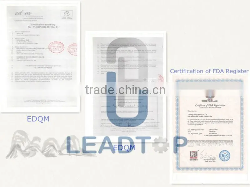 GMP Certified Hard Gelatin Capsule Shell