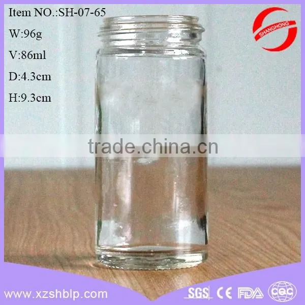 Popular daily high-quality glass jars for spice and pepper, glass spice bottle wholesale