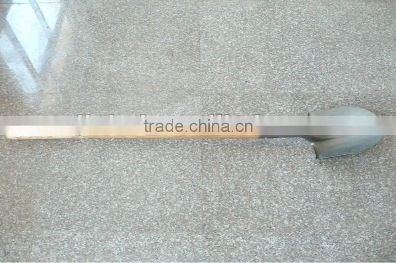 Polished Farming Shovel & Spade S518-2L With Long Wood Handle