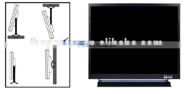 Wall Mount/Desktop/Roof 7" Car TFT LED monitor with BNC/HDMI/AV input