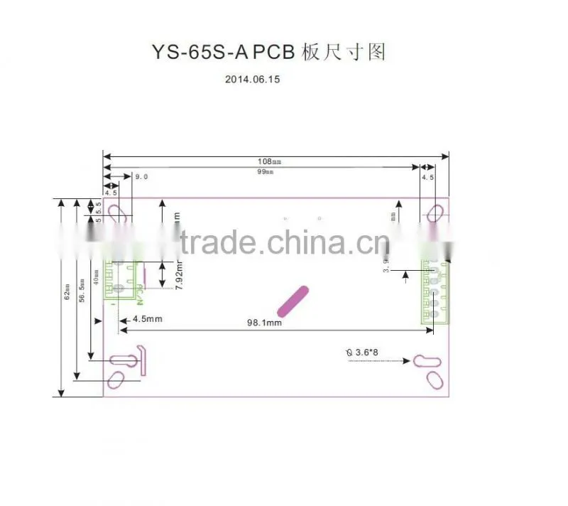 220vac to 24vdc power supply 3 amp 72W
