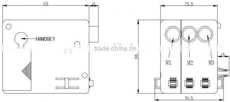 12v /24 vdc Control box for 3 linear actuators
