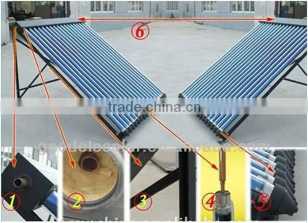 Vacuum tube collectors Solar Hot Water Heating System U Pipe