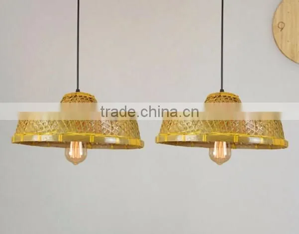Bamboo Decorative Hanging Hat Pendant Light/Lamp Wood Hat Droplight Store Lighting