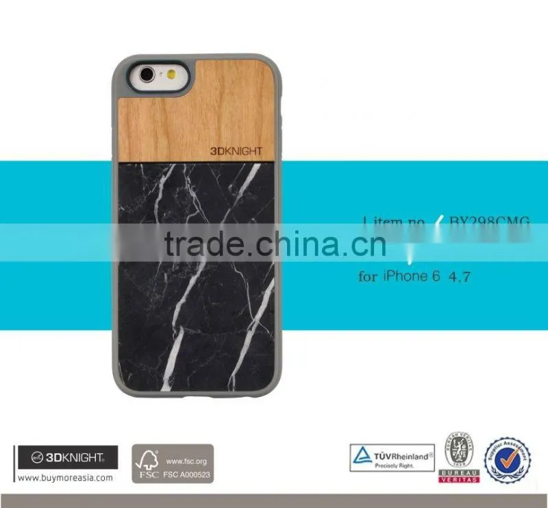 Full Protective phone case for iphone 6 case natural marble pattern cell phone cover for iphone 6s case marble wood