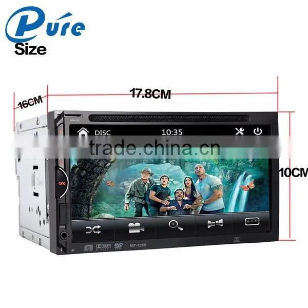 6.95 inch double din car dvd player support handsfree call and DVD/CD/SD card Player