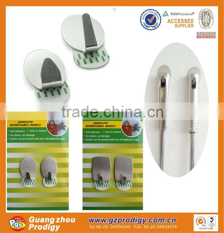 decorative metal wall hooks adhesive tape metal wall hook flat metal hook