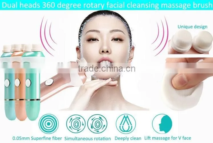 best eletric dual Rotating System rotary brush facial
