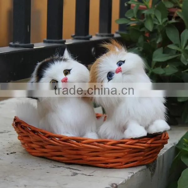 handmade voice fabric cute cat plush pussy toy