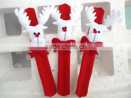 Hot promotiona gifts Create Silicone Slap Bracelets Online,Santa Claus silicone slap bracelet,cartoon silicone snap band