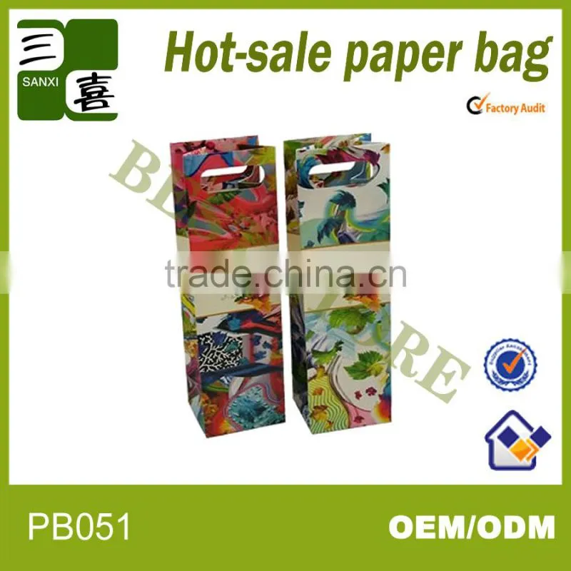 2014 shanghai Best Store kraft packaging paper bag for wine