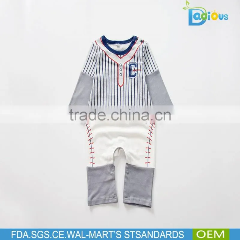 Wholesale long sleeve Football Pattern Newborn Baby Clothes From China Supplier