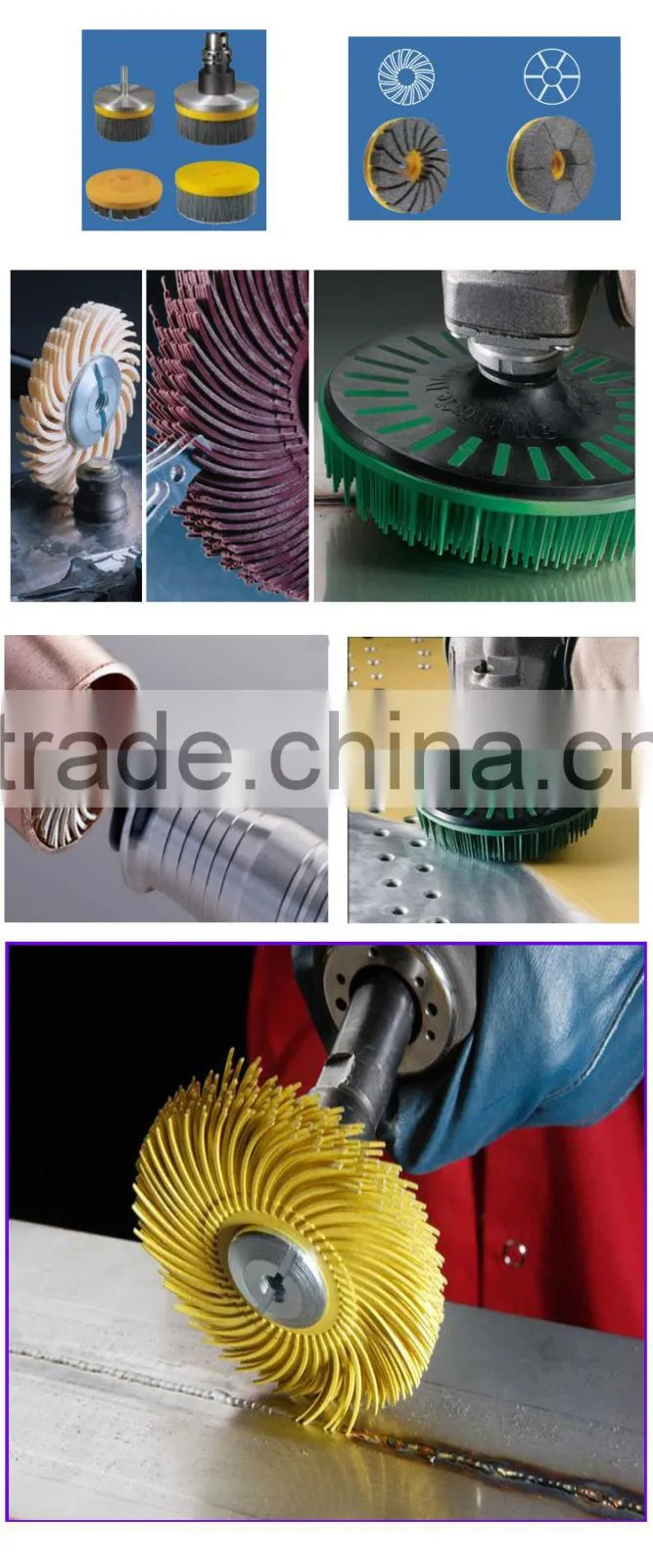 Supply deburring brush, steel wire wheel brush, abrasive disc brush