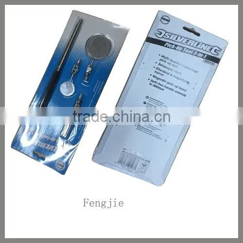 3-in-1 Telescopic Multi-headed inspection mirror/pick-up tool