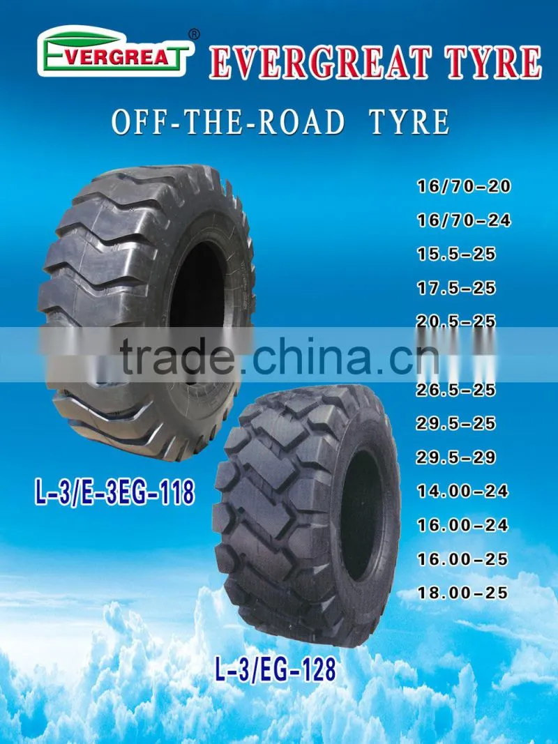 OTR TIRE 17.5-25 E3/L3 PATTERN