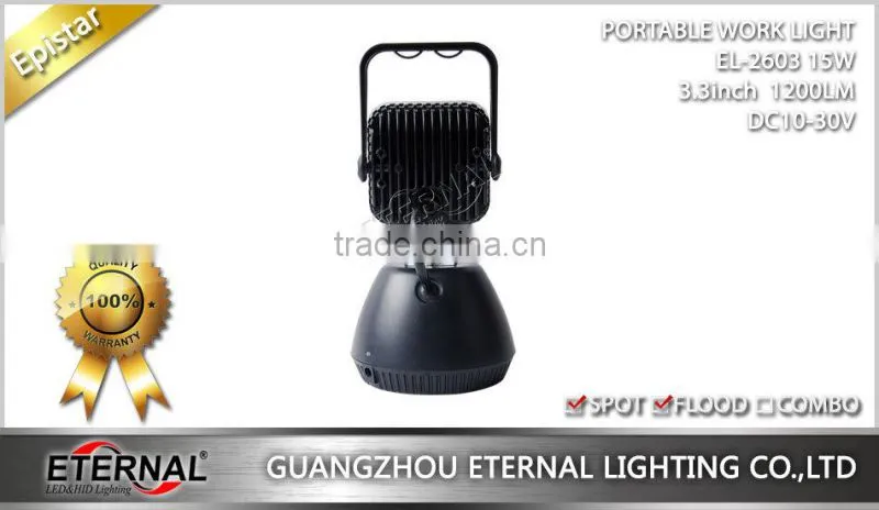 3.3in 15W multi functions portable and rechargeable outdoor emergency led work light flood lamp
