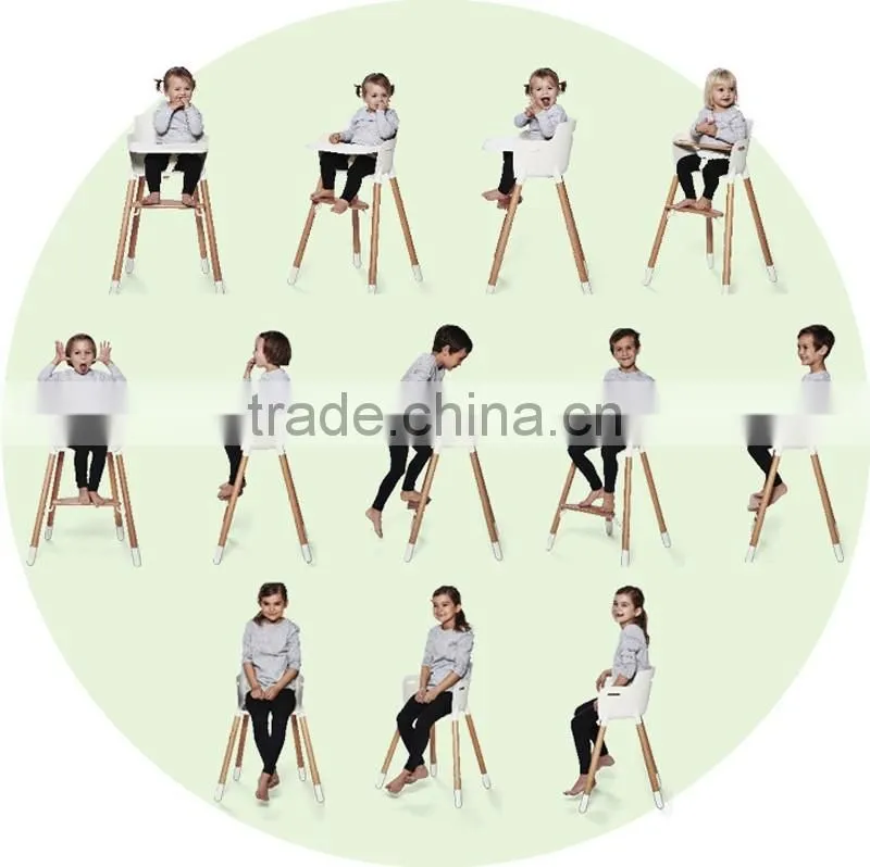 European Style Fashion wood baby high chair baby chair manufacturer