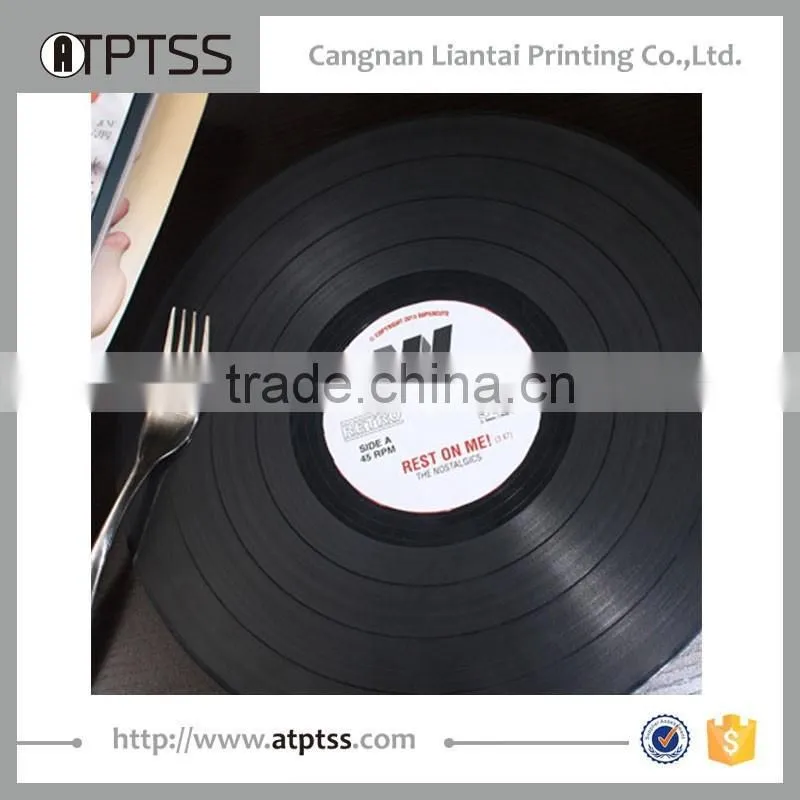 New style design Black plastic record meal pad