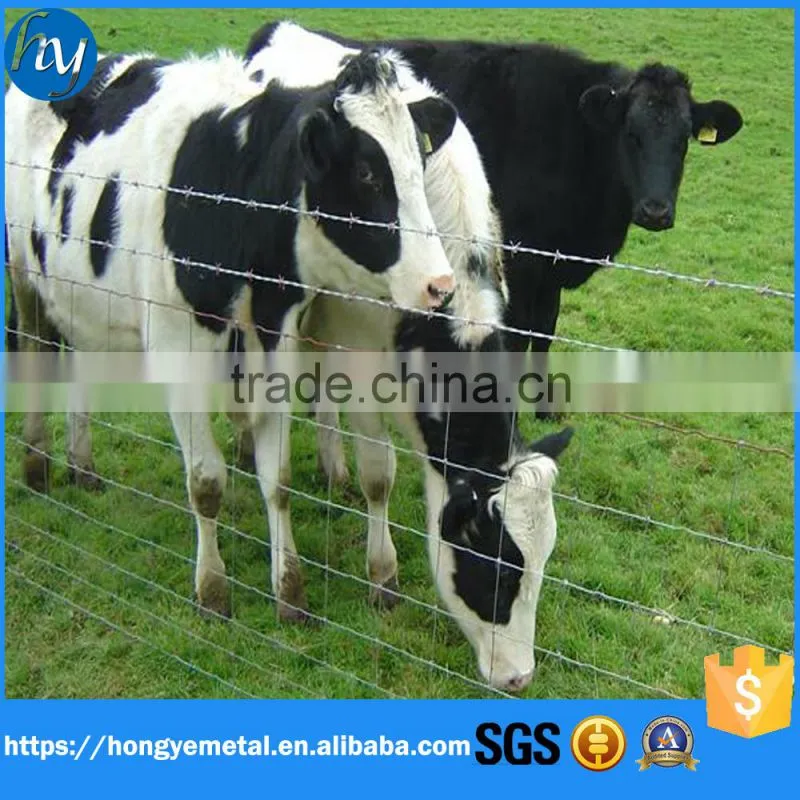 ISO9001 Anping Hot Dipped galvanized Hinge Join Farm Cow And Sheep Fence Wire Cattle Field Fence Wire
