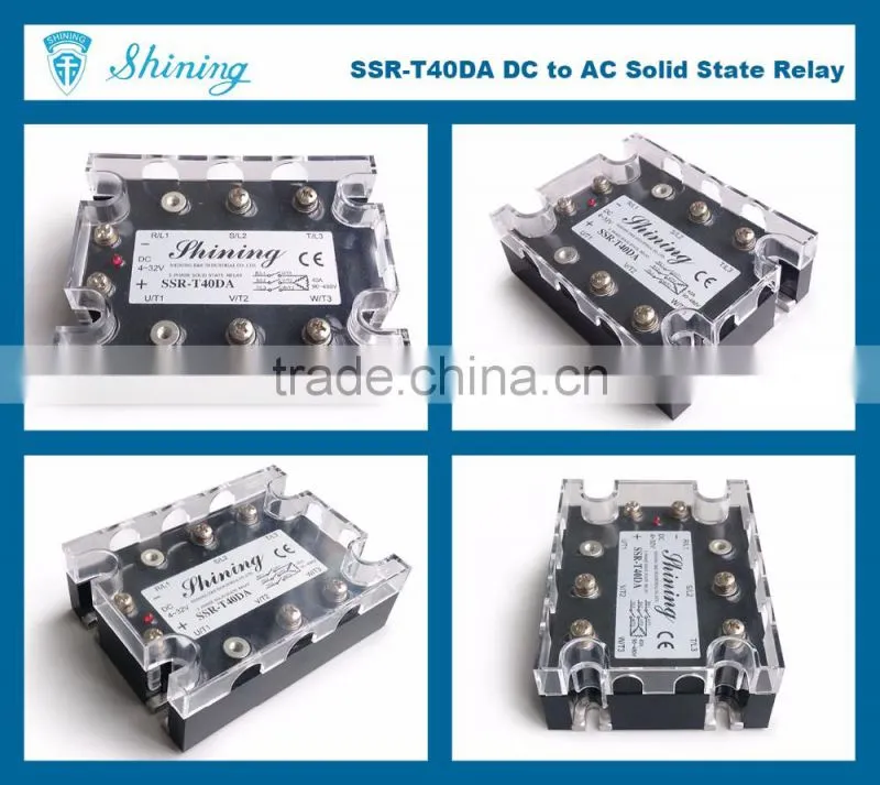 SSR-T40DA CE Approved With Black Color 40A Fotek SSR Relay