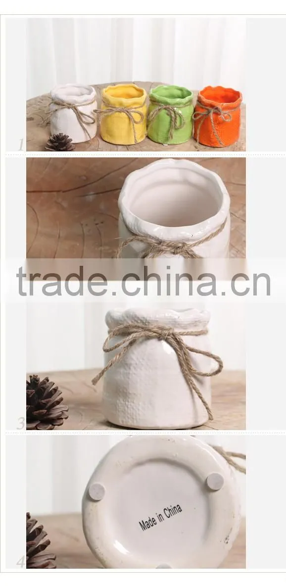 New design handmade small colorful ceramic succulent pot