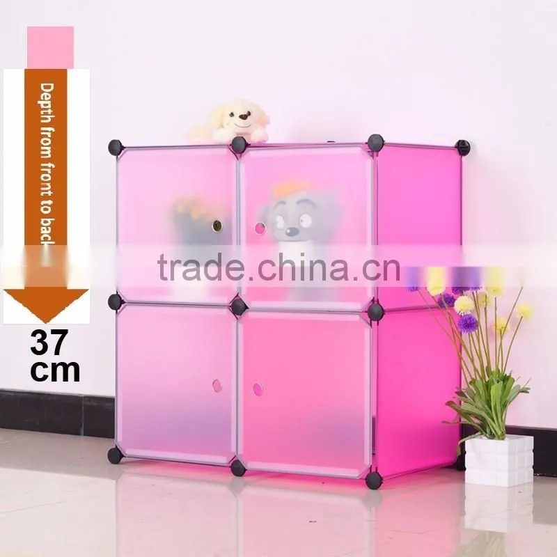 Plastic wardrobe storage cabinet
