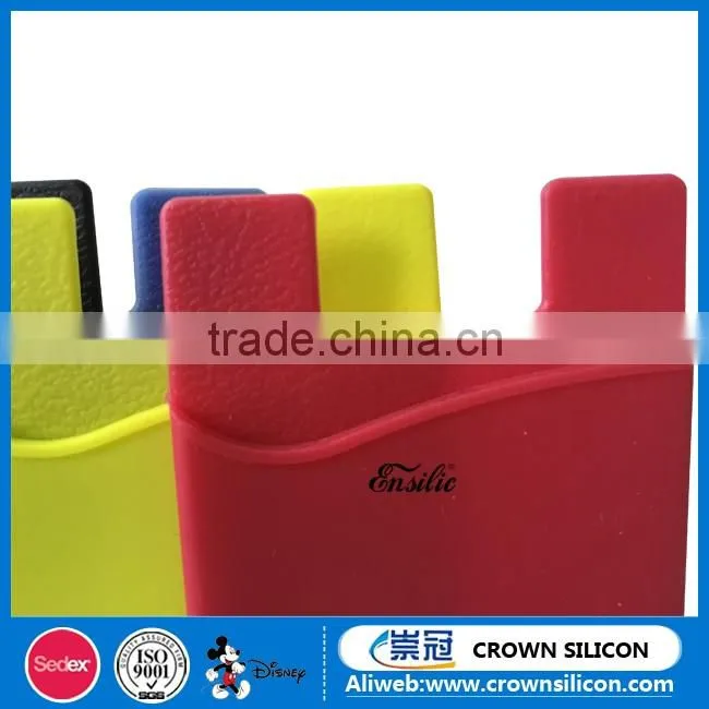 silicone strip shape cartoon phone card holder/cell card holder case