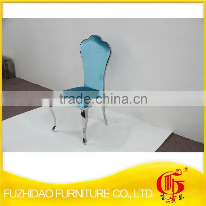 Blue fashion stainless steel dining chair for sale