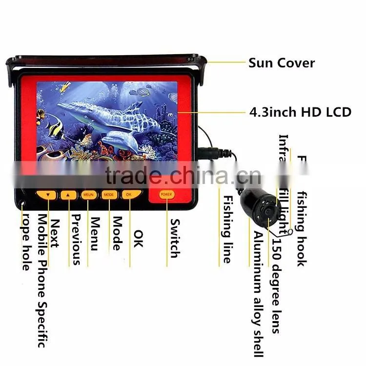 Color HD 4.3Inch LCD Wireless Underwater Fishing Video Camera, Professional Mini Wireless Fishing Camera For Wholesale