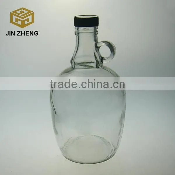 China suppliar 1.5L clear wine glass bottle with handle