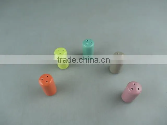 stocked colorful ceramics salt&pepper shakers