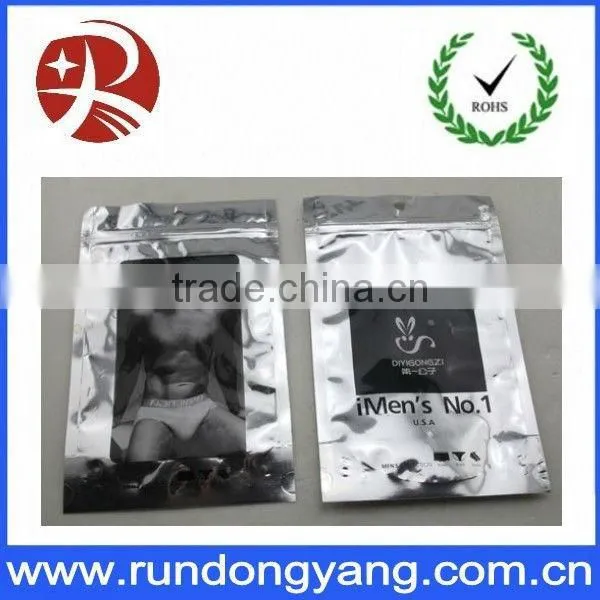 Hot sales purple printed zipper bag for packing/printed zipper bag