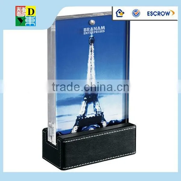 Clear acrylic plexiglass picture tiny frame 5x7 fashion design/2015modern design acrylic cube frame with high quality from China