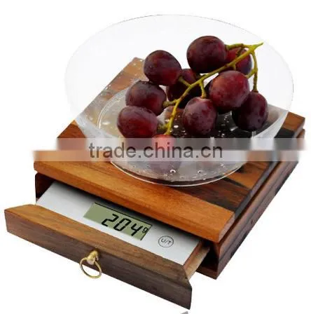 High Precision Bamboo Wooden Kitchen Scale