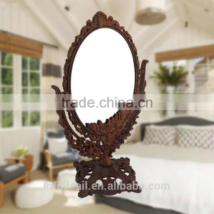 Plastic Table Mirror Free Standing Mirror Double Side Desk Mirror