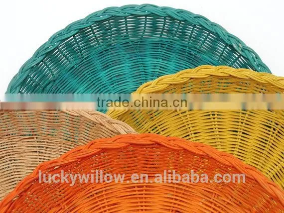 Vintage wicker paper plate holder