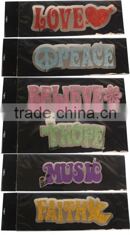 glitter mirror sticker - PEACE design