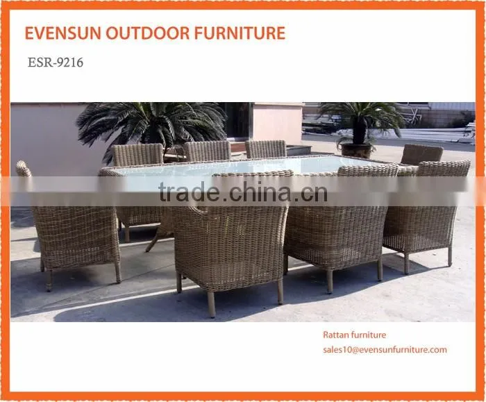 Luxury Grey Rattan Corner Sofa Dining Table Set Garden Patio Furniture Seats 9
