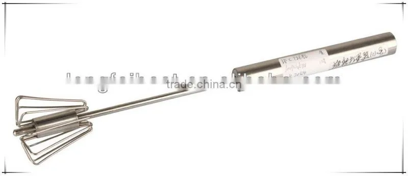 100% food grade material 10'' stainless steel spiral egg beater / egg whisk
