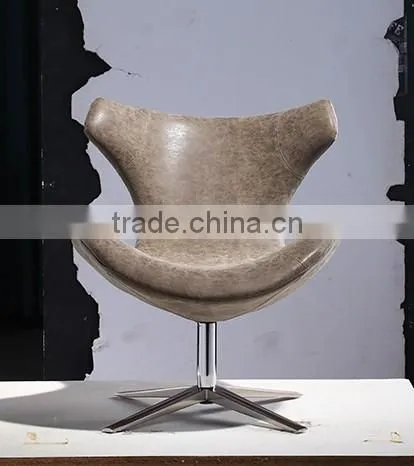 YYF2 lofty high quality Italian vintage leather antique adjustable dining swan chair