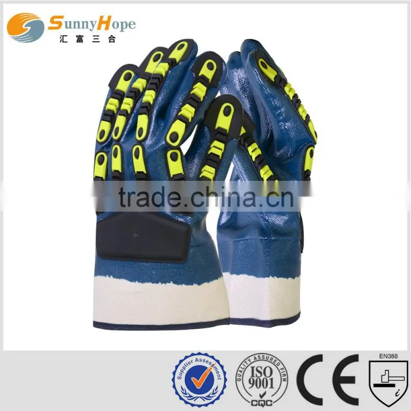 sunnyhope blue nitrile fluorescein TPR chips gloves