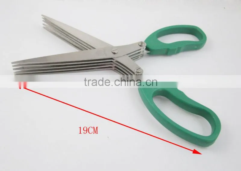 5 Blades Kitchen Scissor With Comb