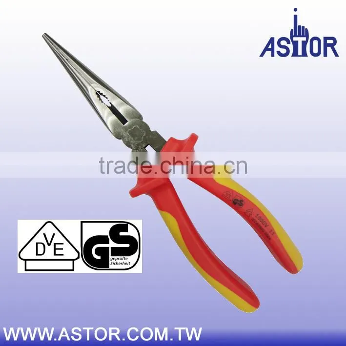 200mm 1000V Insulated VDE GS Long Nose Electricians Pliers