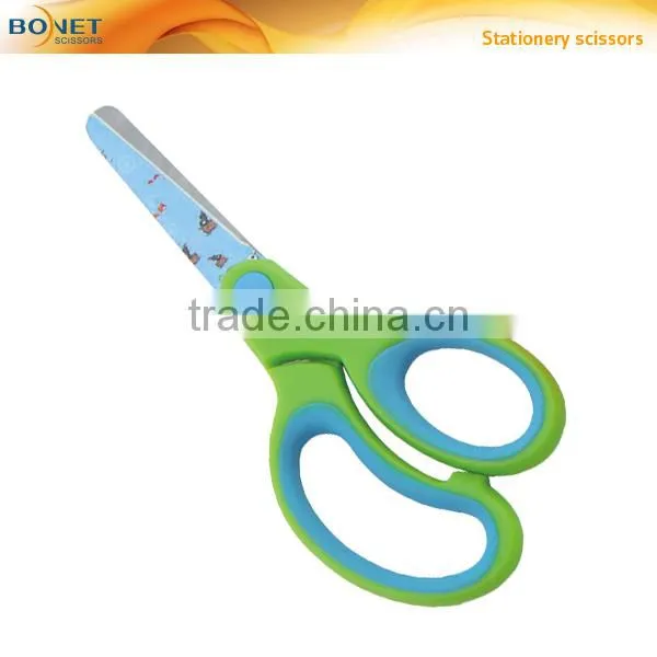 S62001P 5-1/2" 2015 color and printing pattern student round tip scissors