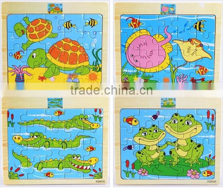 20 Styles Wooden Jigsaw Puzzles With Animals Pattern Toys For Children