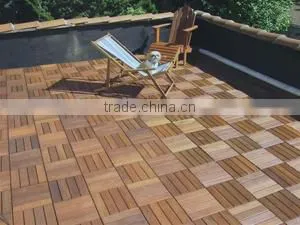 China Outdoor Deck Floor Covering Carbonized Color Strand Woven Bamboo Decking Tile Unit-KE-OS0825