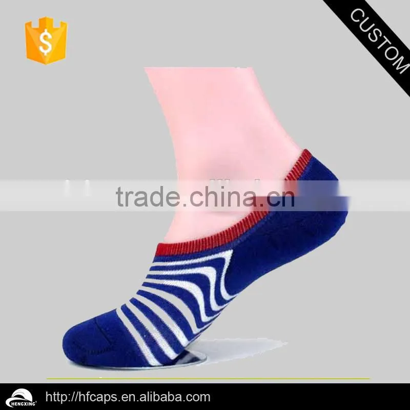 2015 COTTON wholesale men fashion simple candy wide stripes invisible boat socks
