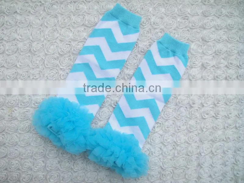 Christmas baby leg warmers Cotton Knitted Printed warmer with ruffles toddler knee high socks